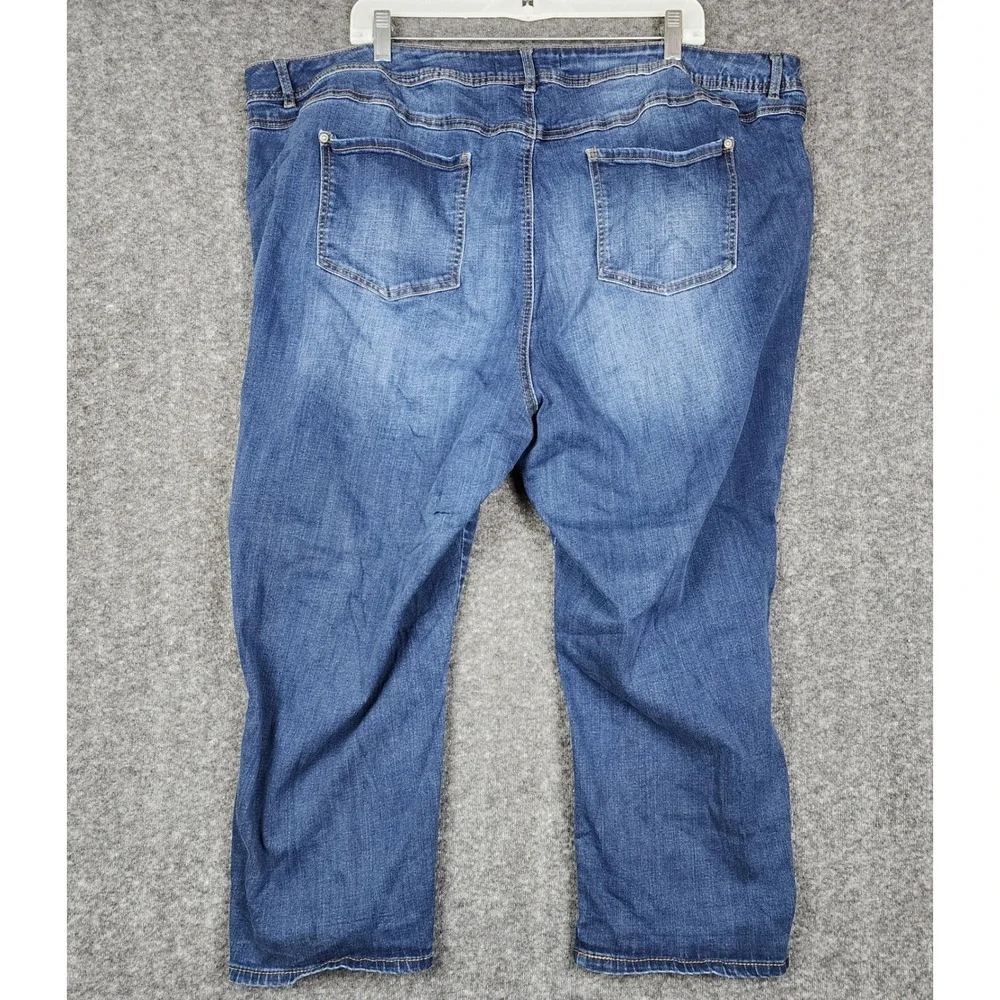 C. Est 1946 Denim Jeans Mens 28W Blue Southwestern‎ Embroidered Classic Cropped